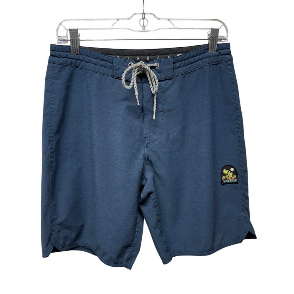 Vissla Boardshorts Mens Sz 30 Blue Upcycle Coconut‎ Stretch Solid Sets 18.5"